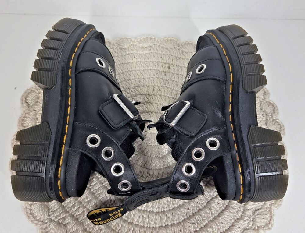 Dr. Martens Ricki Hardware Nappa Lux Leather Platform Sandals Womens US Size 5 * - Picture 11 of 14